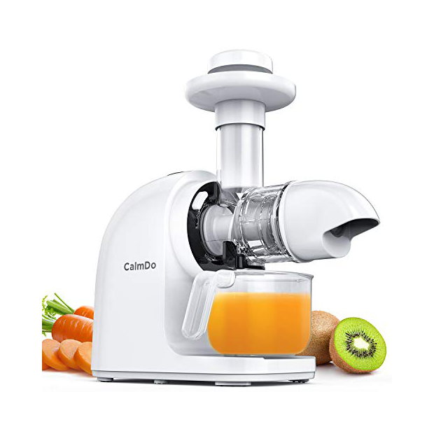 Licuadora Prensado en Frio 150W, Extractor de Zumos Lento 70 rpm,  Exprimidor de Verduras y Frutas con Función Inversa y Tornillo de Cerámica,  2