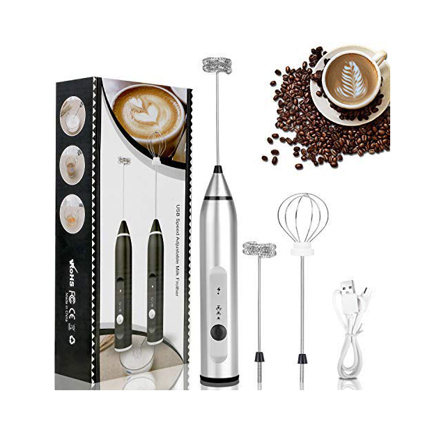 Dallfoll Espumador de Leche Eléctrico, USB recargable batidor eléctrico,  vaporizador de leche, Bubbler leche para Latte, capuchino, huevo batidoo  (negro) : : Hogar y cocina