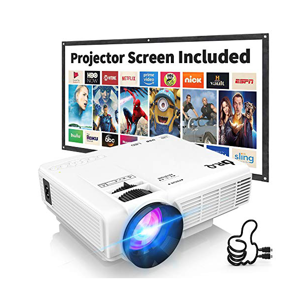 TMY Mini proyector, proyector Bluetooth mejorado de 9500 lúmenes con  pantalla de 100 pulgadas, proyector portátil Full HD de 1080P, proyector de