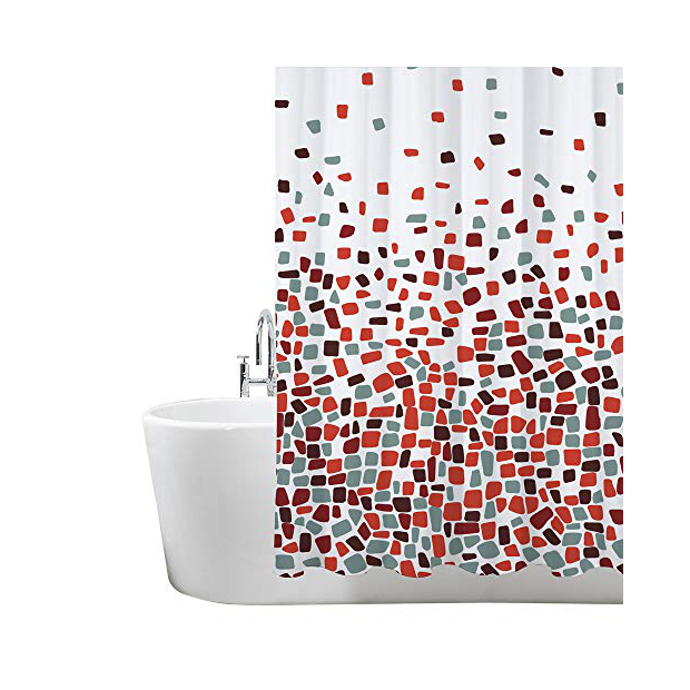mDesign cortina de baño antimoho - 180 cm x 200 cm - Cortina ducha