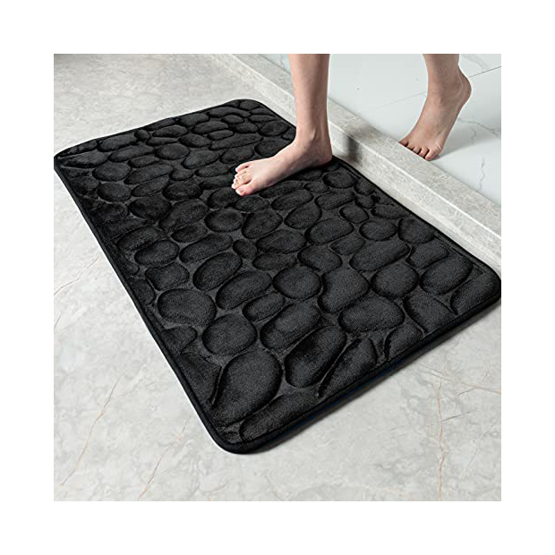 Alfombrillas de baño antideslizantes, alfombra de ducha 60x40cm, suave  antimoho, lavable a máquina, para el suelo del baño, bañera (gris)