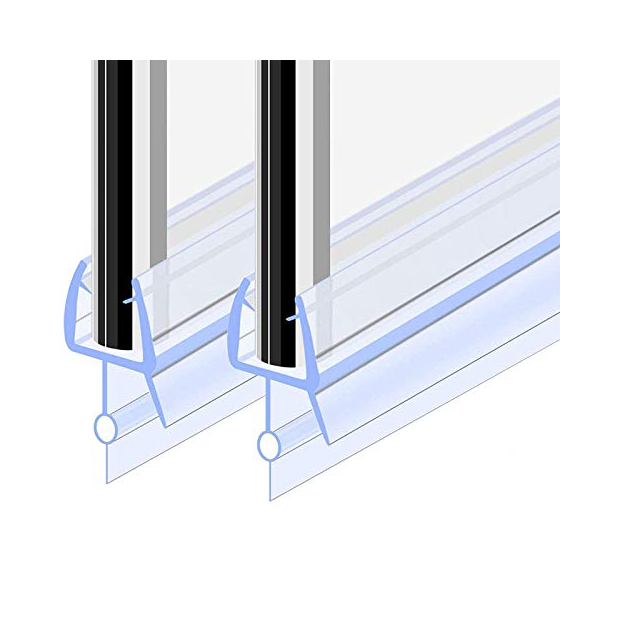 BUZIFU Plástico Mampara Ducha, 2 unids Goma para Mamparas de 100cm, Tiras  para Puerta de Ducha, Fabricado en PVC Duro y PVC Suave Ajustable, Junta Mampara  Ducha, para Usar a el Cristal