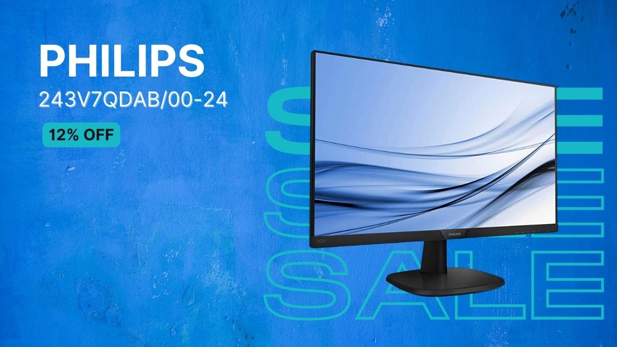 Philips 243V7QDAB/00-24: Un monitor de 24 pulgadas con 12% de descuento