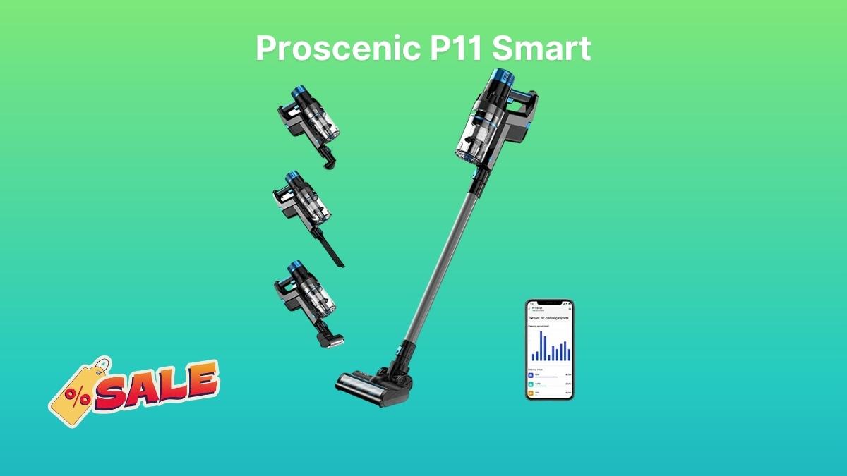 Proscenic P11 Smart: Consigue una aspiradora escoba con 22% de descuento