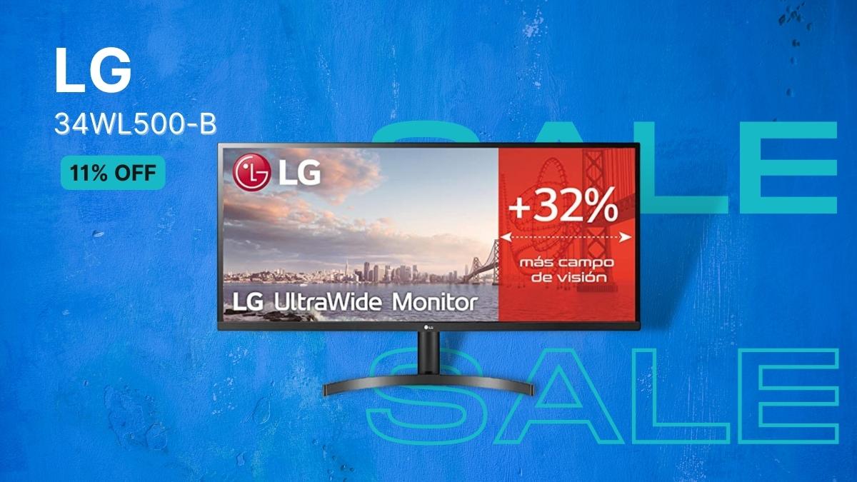 LG 34WL500-B: Consigue un monitor de 34 pulgadas con 11% de descuento