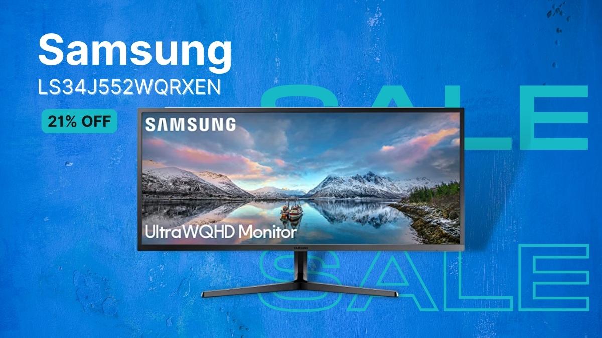 Samsung LS34J552WQRXEN: Consigue un monitor ultrawide con 21% de descuento